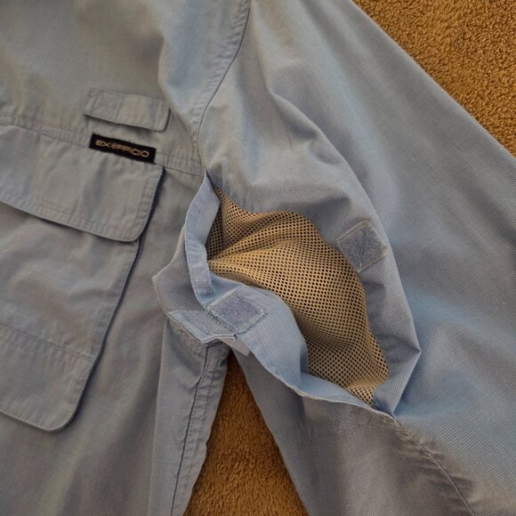Exofficio Buzz Off Mens L/S Button Up Shirt Size L Vented Fishing Outdoor Hiking - Picture 5 of 12